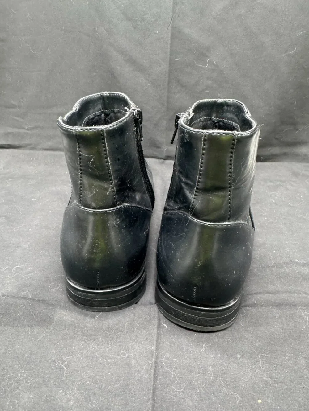 Vintage Black Alfani Men's Luxe Chelsea Side Zip Boots Size 8.5